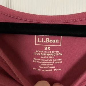 3X L.L.Bean tee, mauve/rose